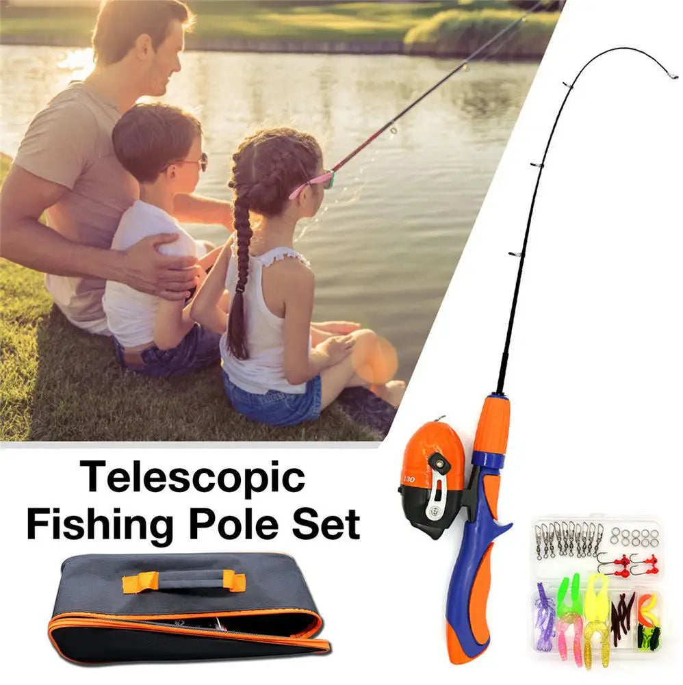 Telescopic Fishing Pole Set Portable Lightweight