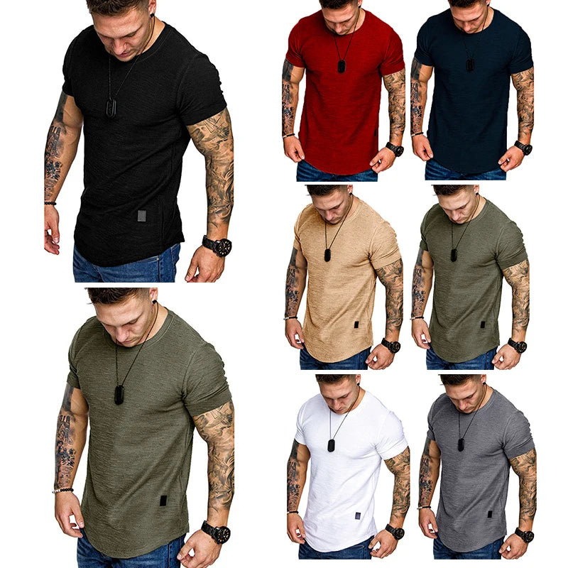 Men's Casual T-Shirt Short-Sleeve Crossfit Exercise Top