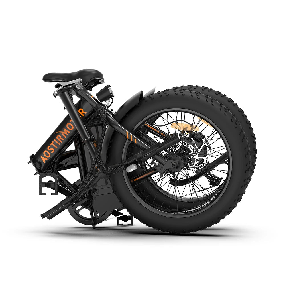 500W Folding Ebike Lithium Battery  20 Inch Fat Tire