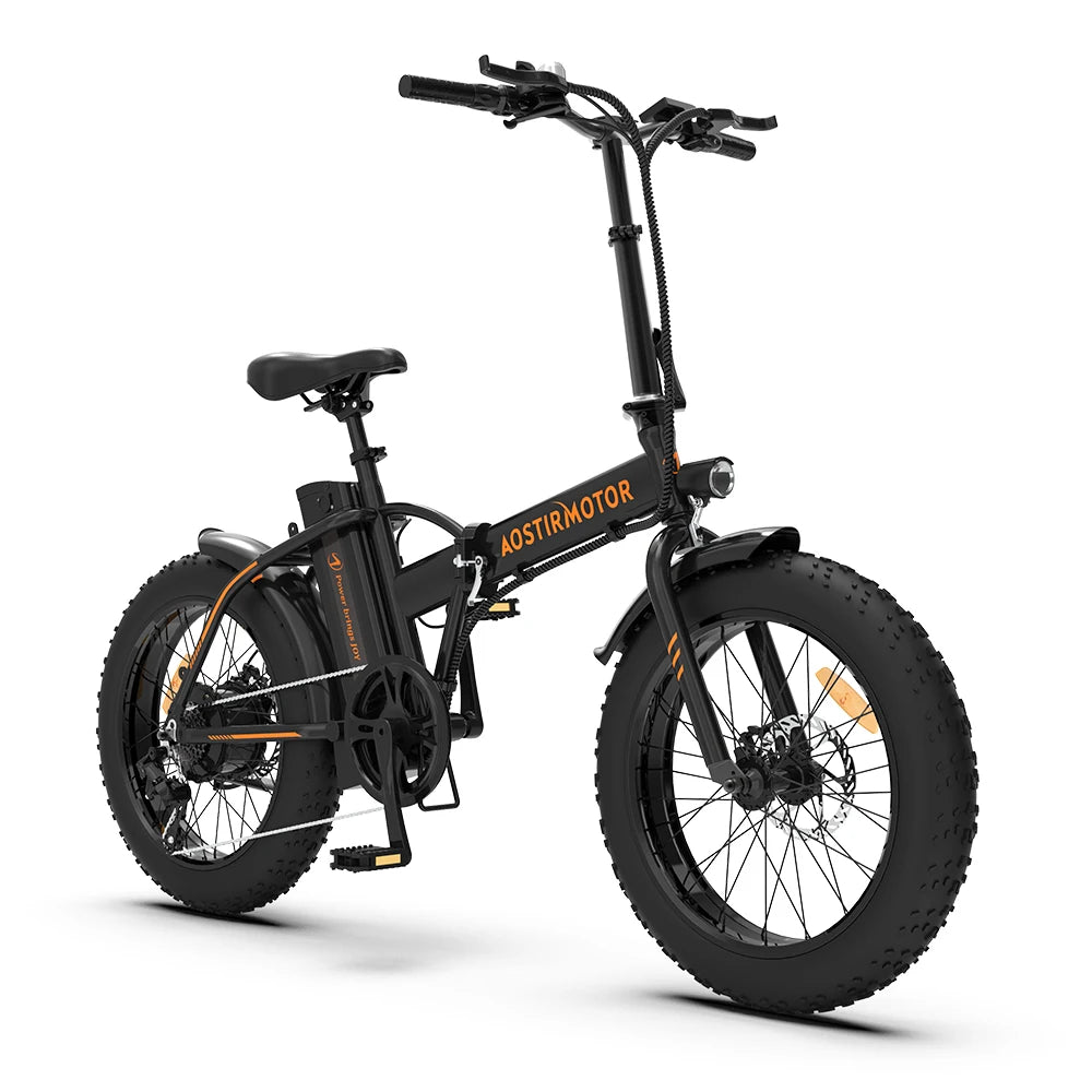 500W Folding Ebike Lithium Battery  20 Inch Fat Tire