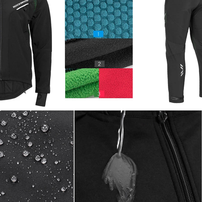 Cycling Clothing Set Winter Thermal Fleece