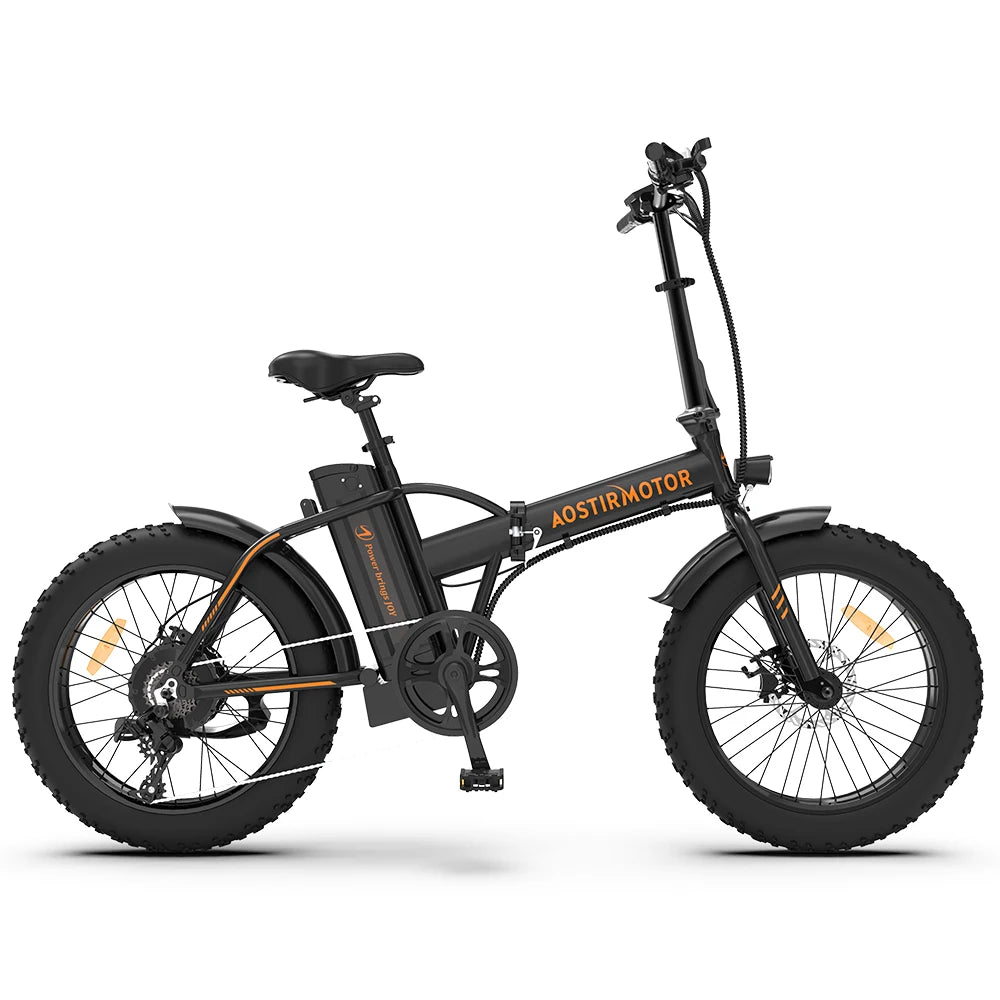 500W Folding Ebike Lithium Battery  20 Inch Fat Tire