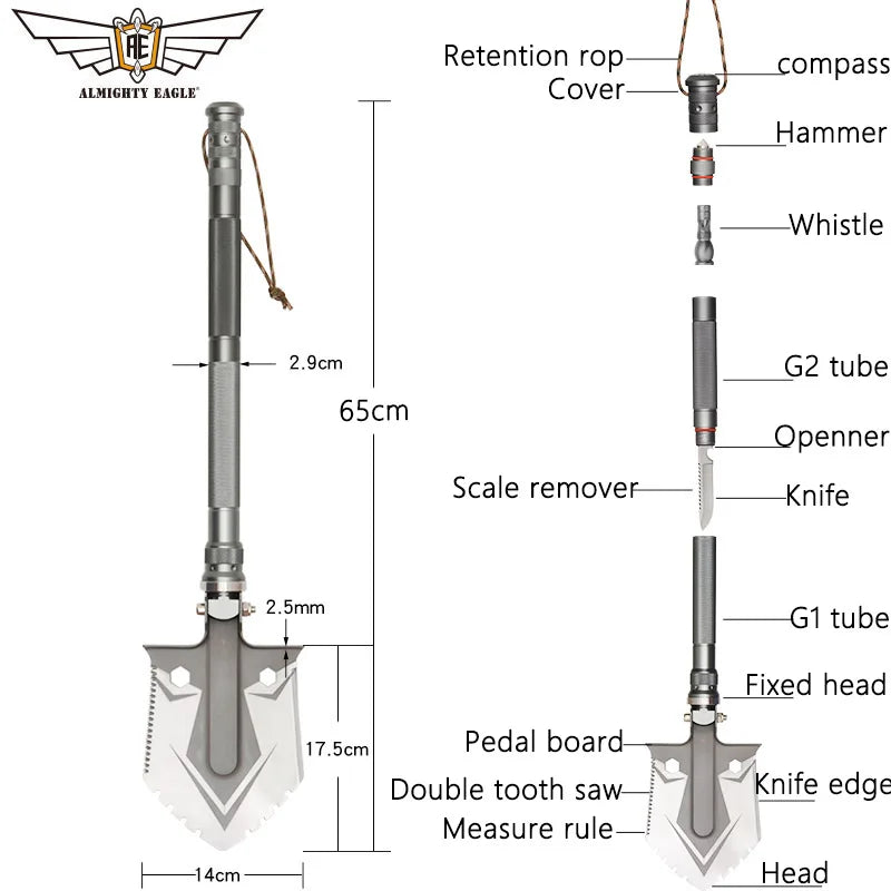 Multi tool Camping Folding shovel