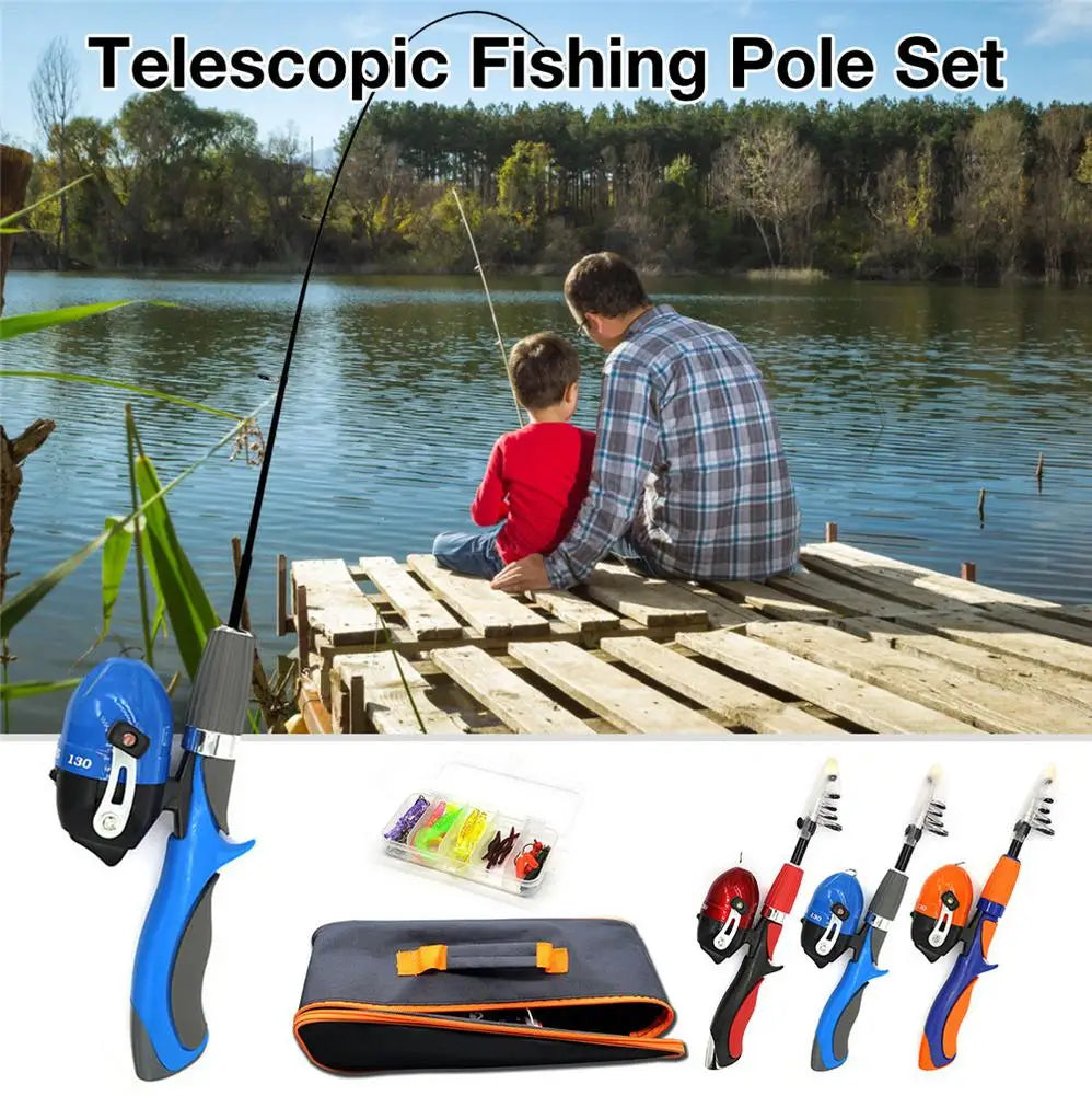 Telescopic Fishing Pole Set Portable Lightweight