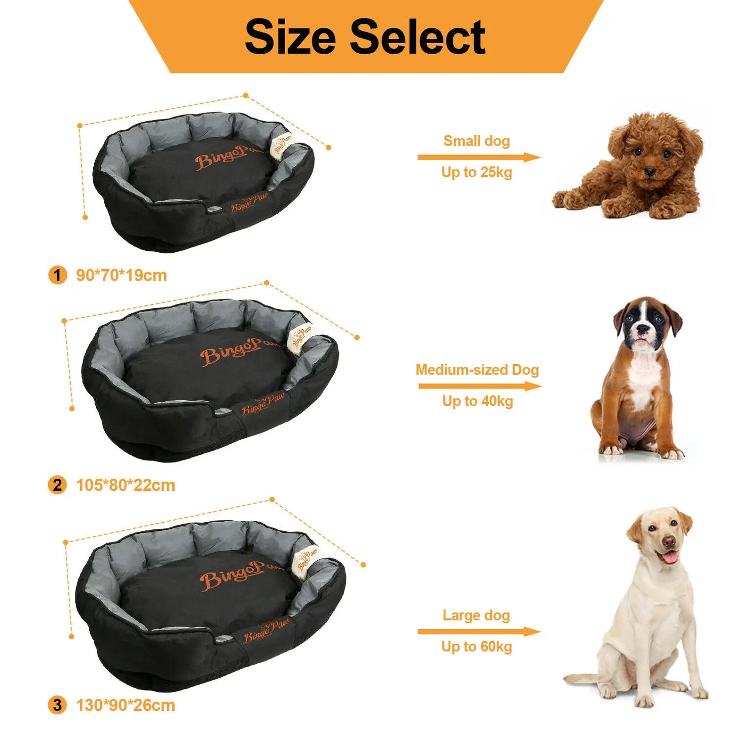 Waterproof XXL  Jumbo Orthopedic Sofa Dog Bed