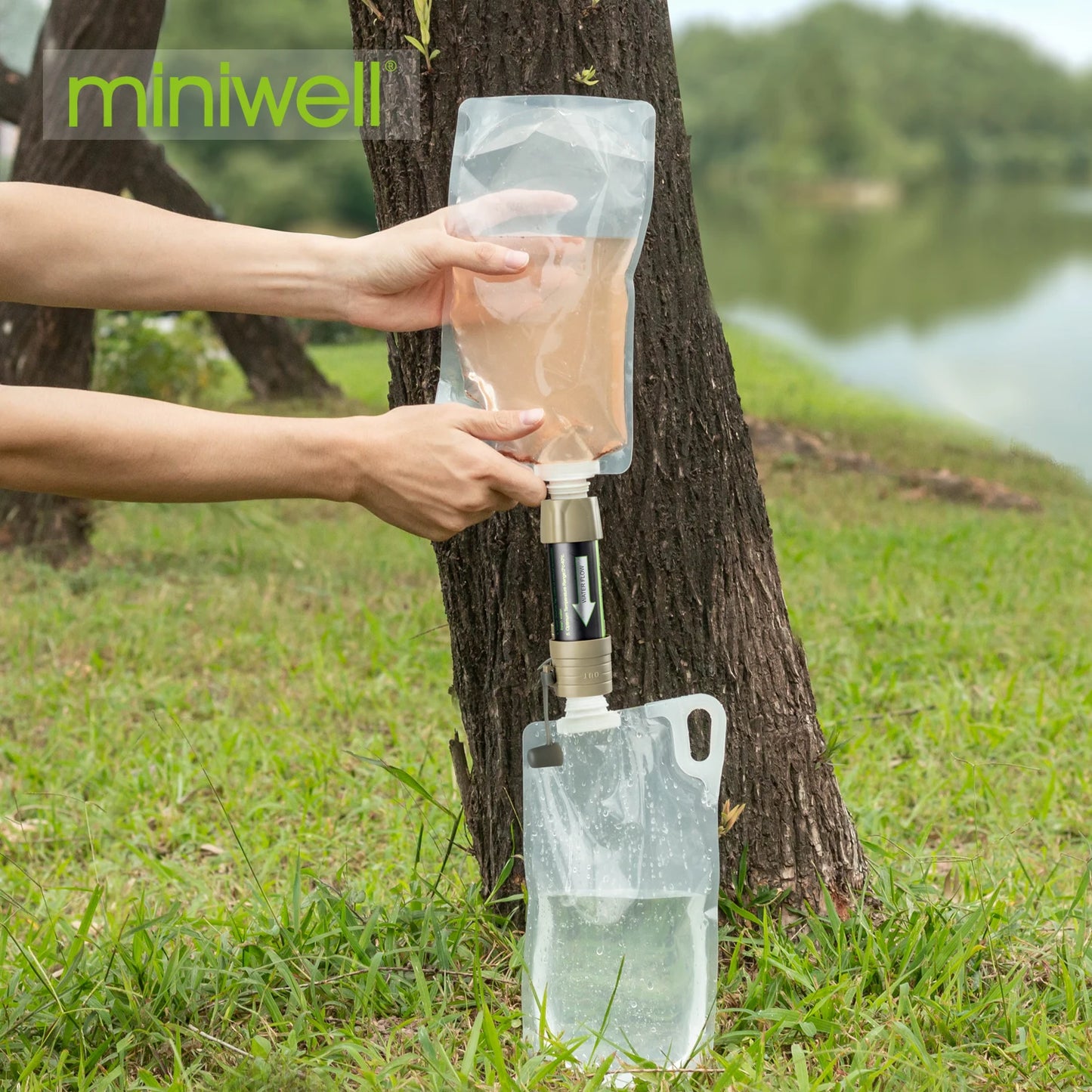 Portable water purification kit for travel