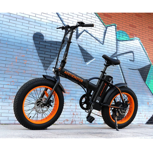 500W Folding Ebike Lithium Battery  20 Inch Fat Tire