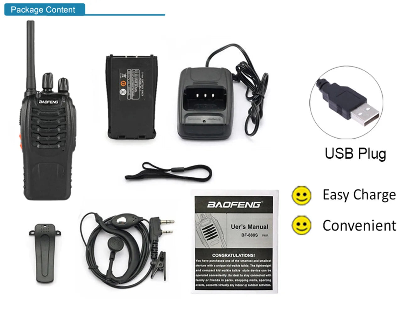 Two Way Radio Long Range Walkie Talkie