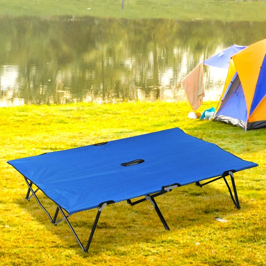 2 Person Extra Wide Folding Camping Cot for Adults