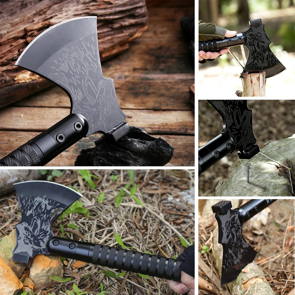 Multipurpose Shovel Axe Set  Portable Folding Military Tomahawk