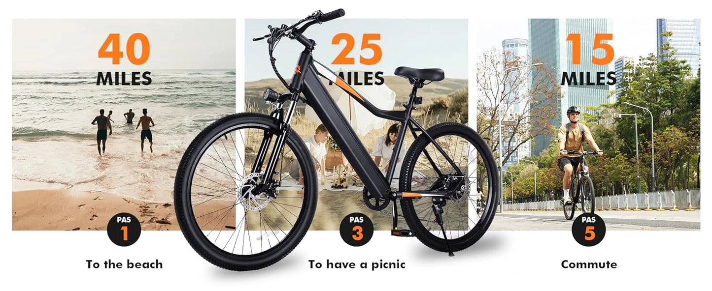 Electric Bike for Adults 26" Ebike  750W Motor