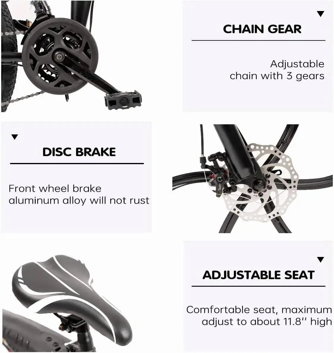 Outroad 26 Inch Folding Mountain Bike, 21 Speed