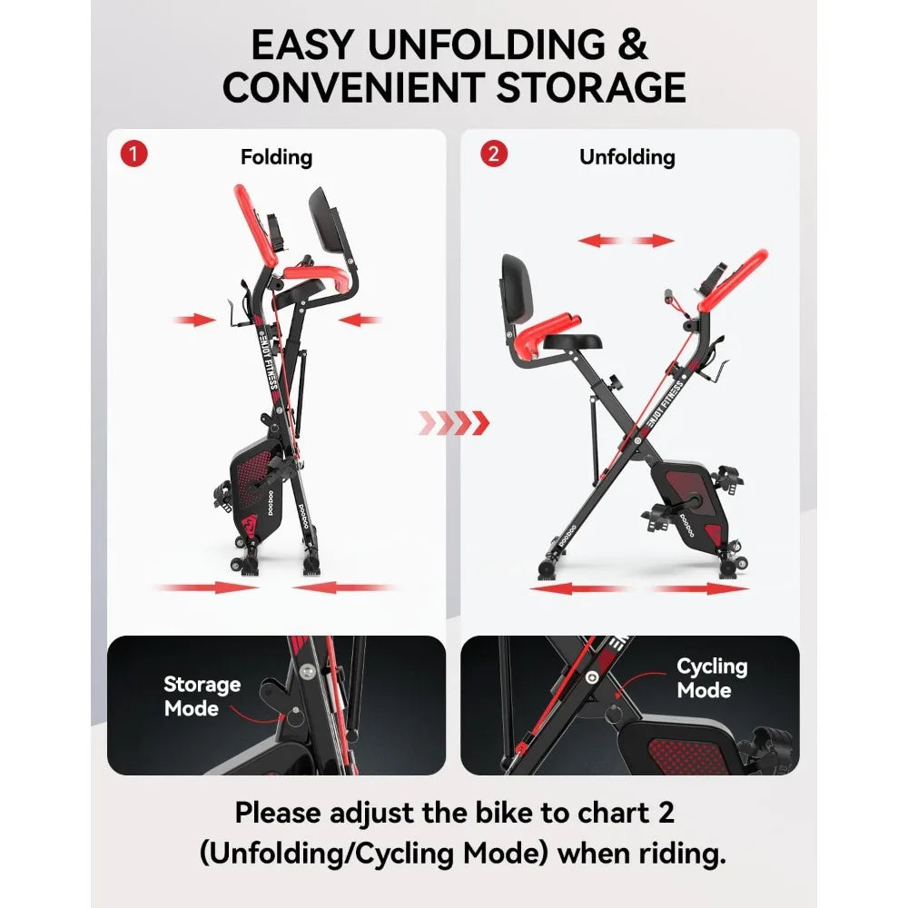 Fitness Stationary Bike Foldable