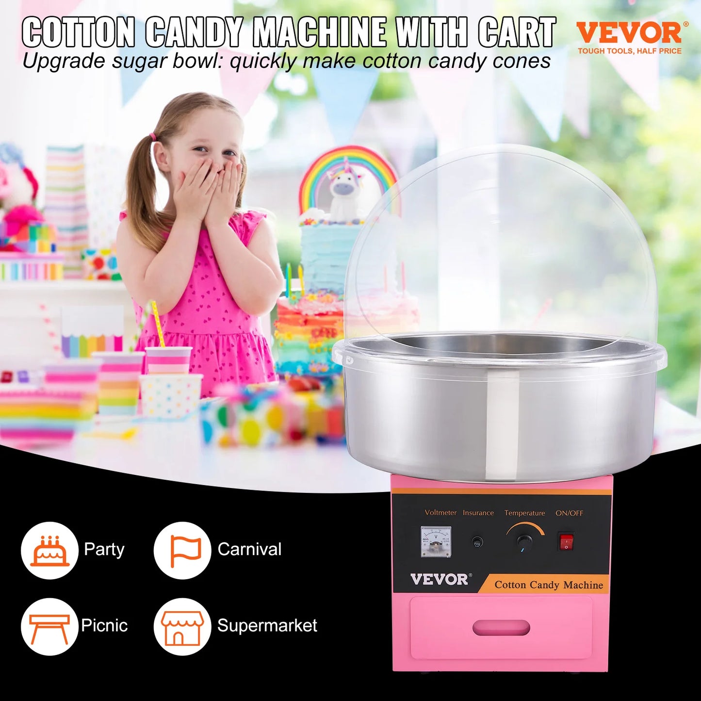 Electric Cotton Candy Machine Commercial