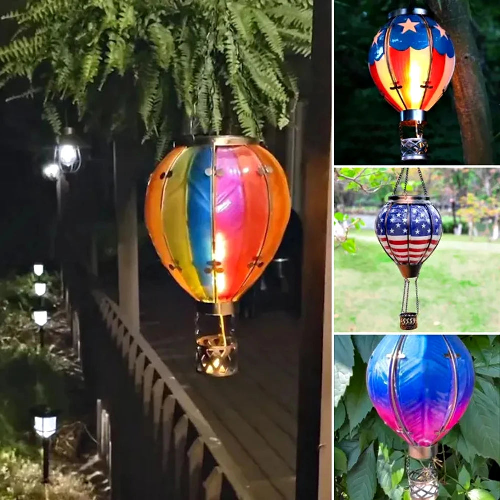 Solar Hot Air Balloon Latern , Waterproof, Outdoor Garden Lights