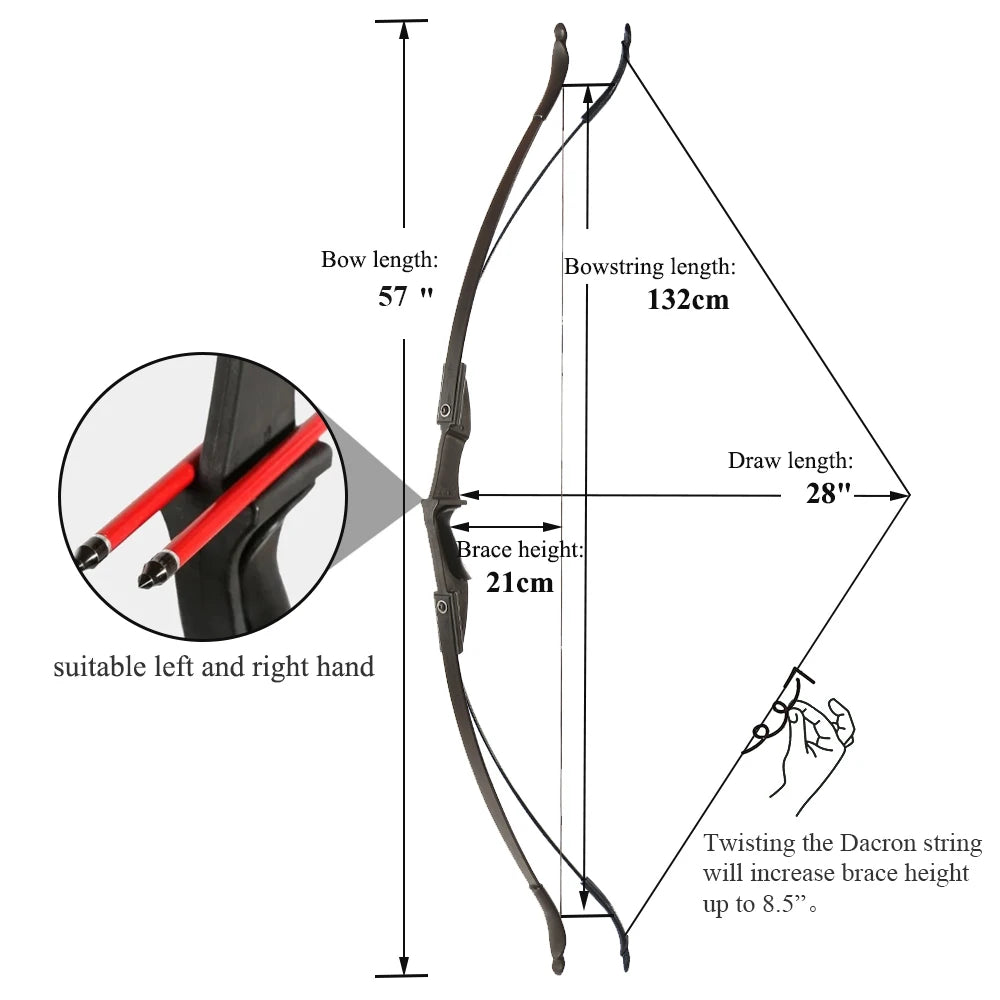 Bow and Arrow Archery 57"