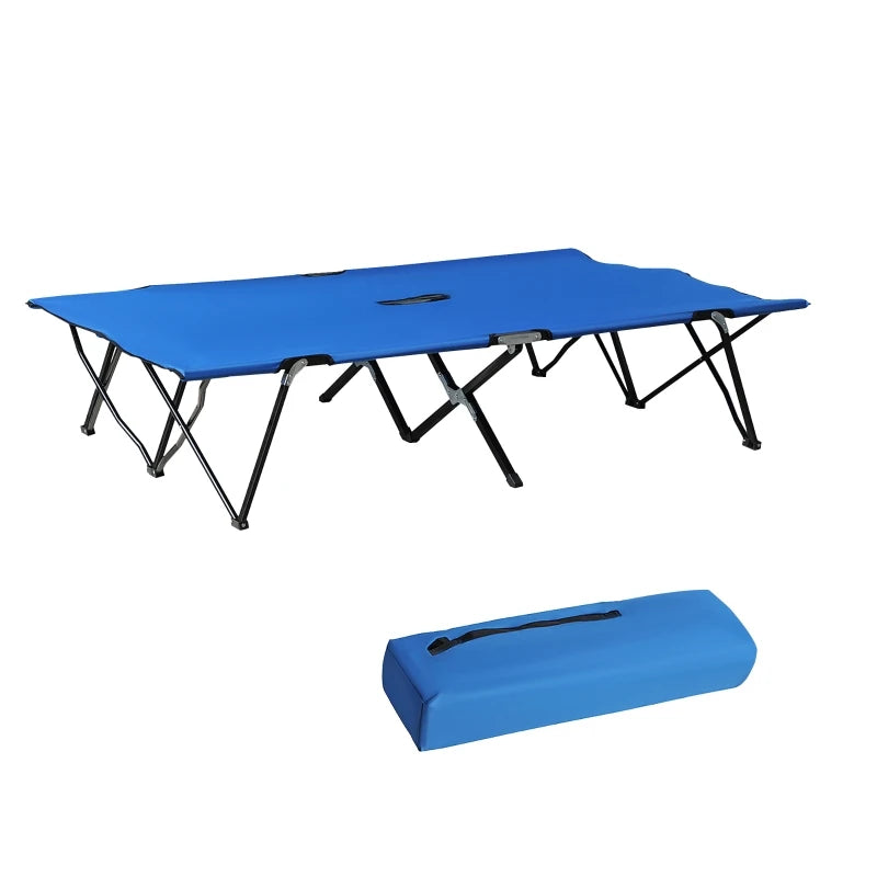 2 Person Extra Wide Folding Camping Cot for Adults