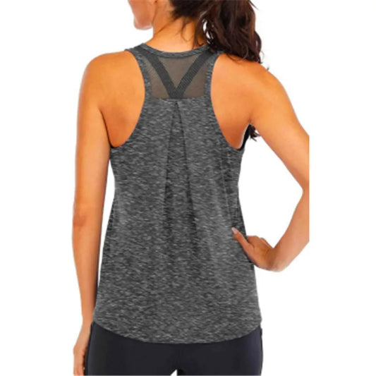 Women Gym Tank Top Mesh back