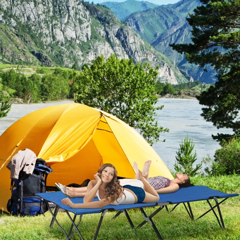 2 Person Extra Wide Folding Camping Cot for Adults