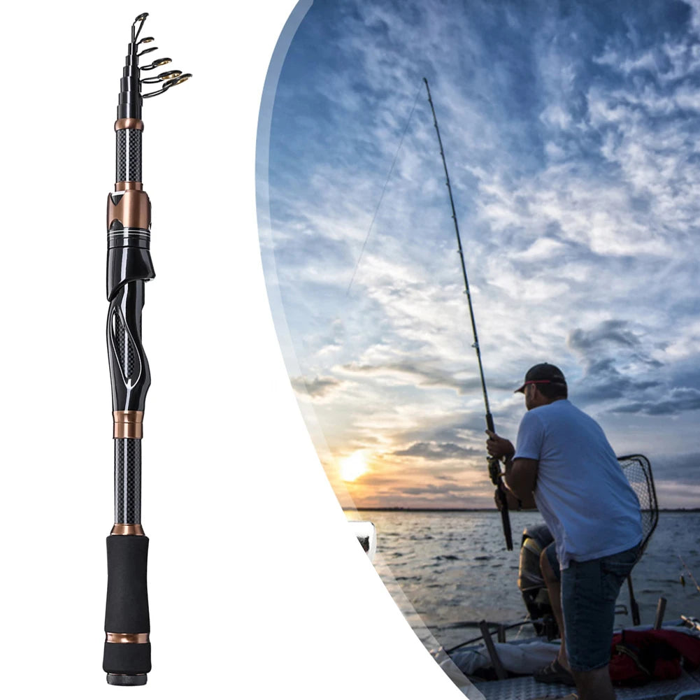 LEO Telescopic Sea Fishing Rod Lightweight 1.8m/2.1m  Carbon Fiber