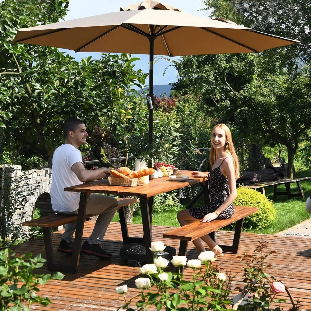 Outdoor picnic table